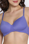 Zivame Glitter Straps Padded Non Wired 3/4Th Coverage T-Shirt Bra - Blue Iris — thumbnail 5